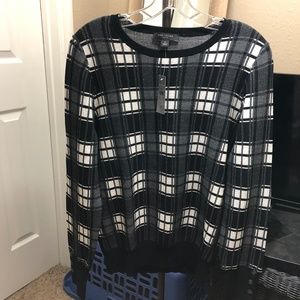 Ann Taylor buffalo check sweater